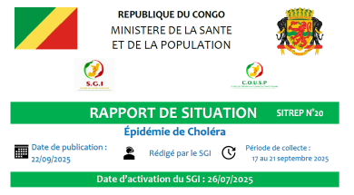 Epidémie de choléra : rapport de situation N°20